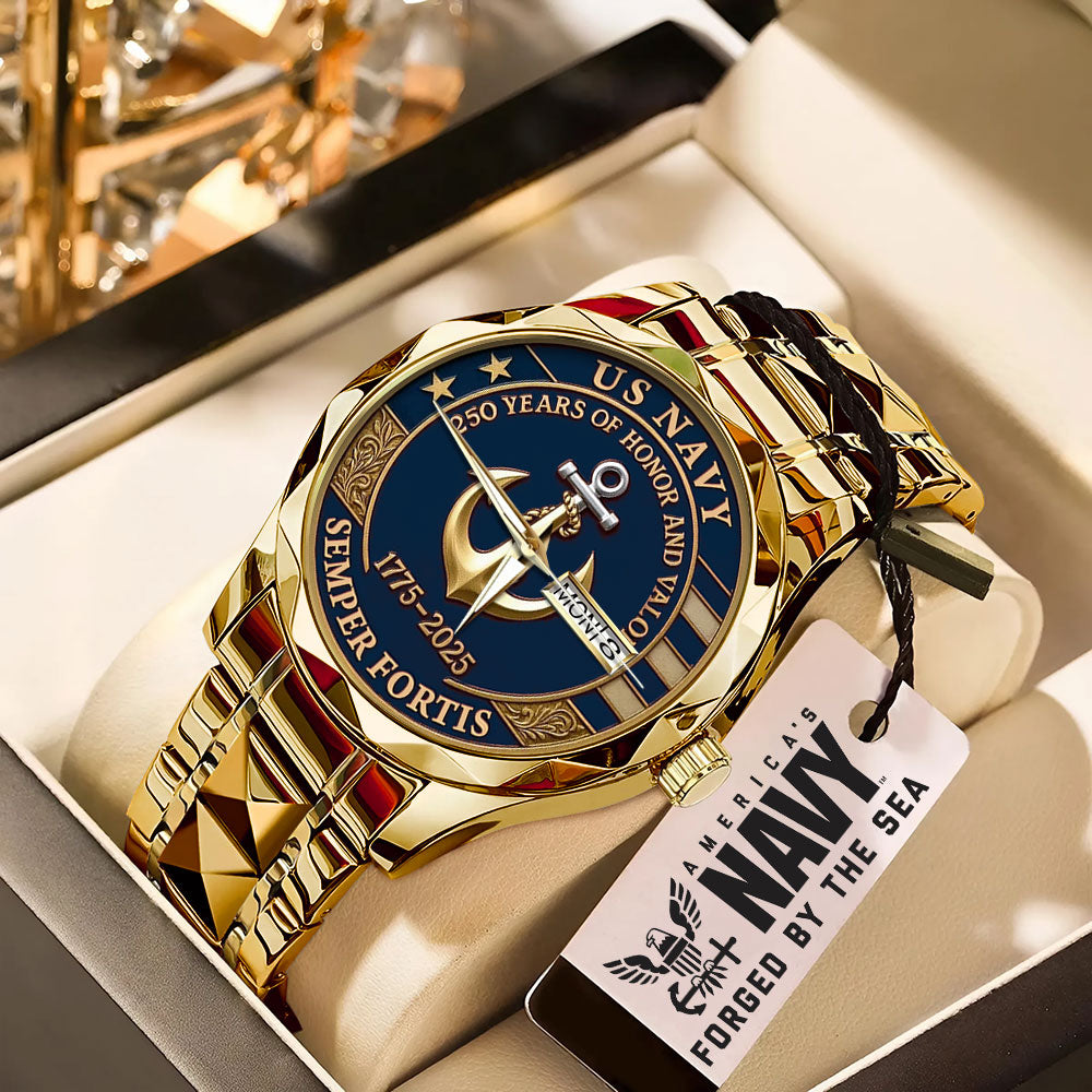 US Navy 250th Anniversary 2025 Alloy Luxury Quartz Watch - MAITM12723