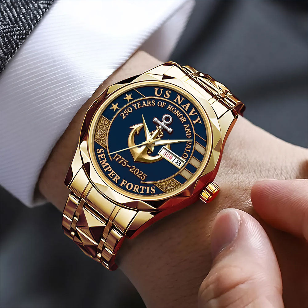 US Navy 250th Anniversary 2025 Alloy Luxury Quartz Watch - MAITM12723