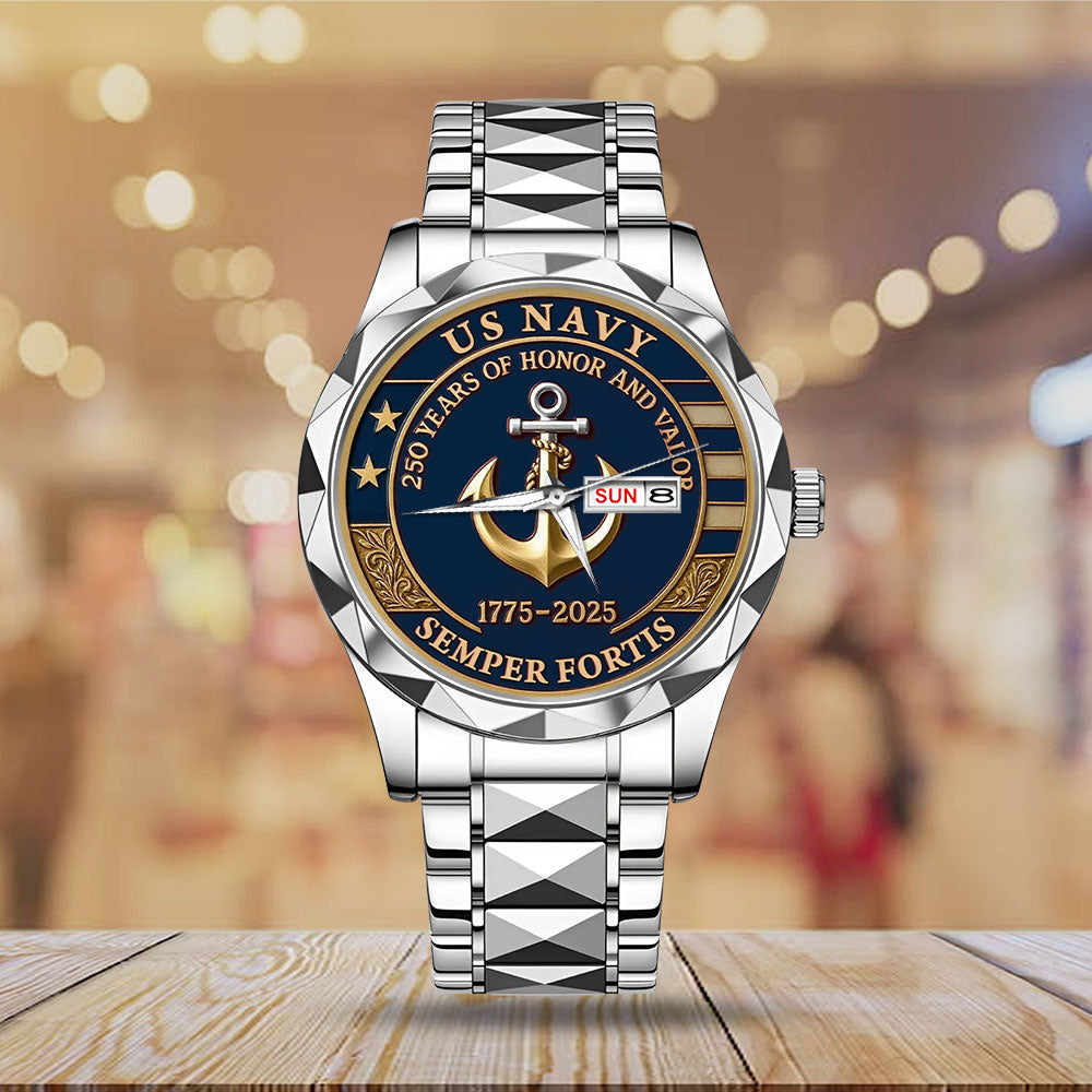 US Navy 250th Anniversary 2025 Alloy Luxury Quartz Watch - MAITM12723
