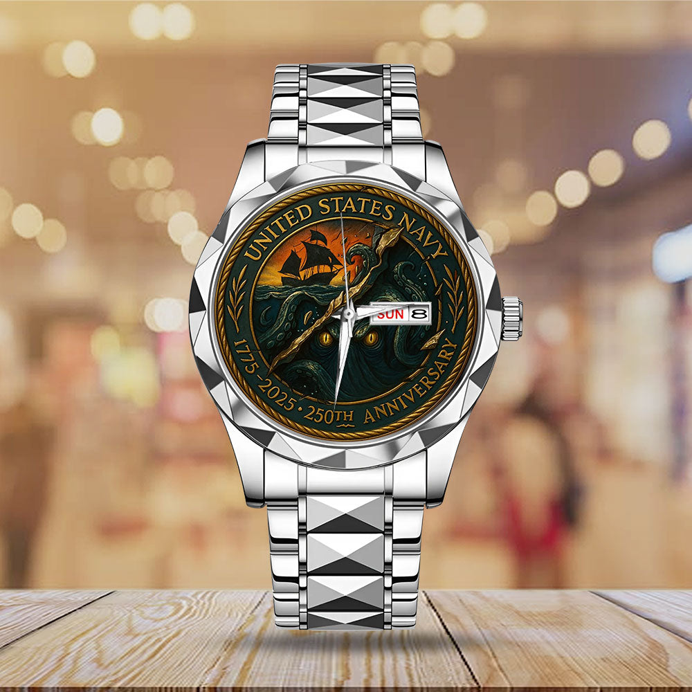 US Navy 250th Anniversary Alloy Luxury Quartz Watch - MAITM13194