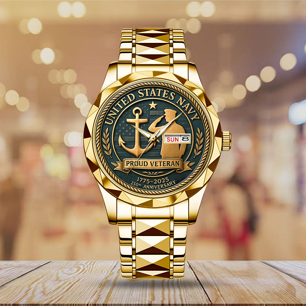 US Navy 250th Anniversary Alloy Luxury Quartz Watch - MAITM13363