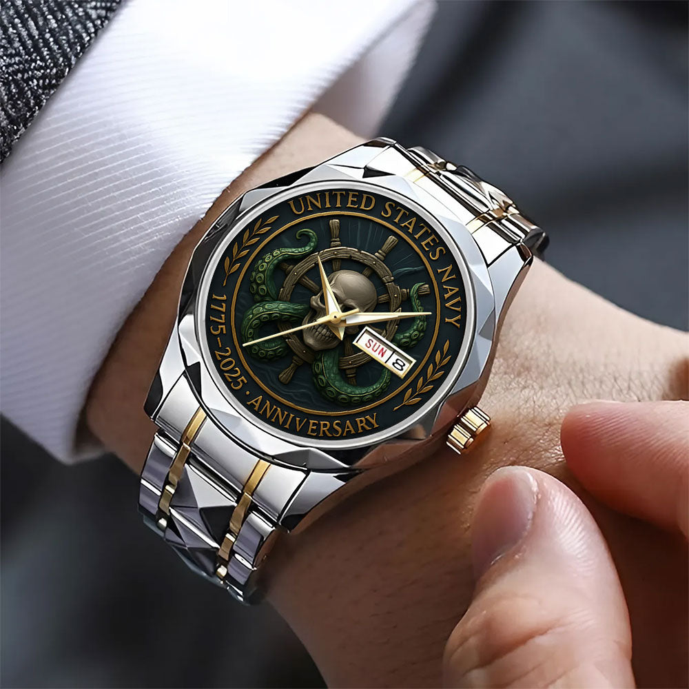 US Navy 250th Anniversary Alloy Luxury Quartz Watch - TANTN17544