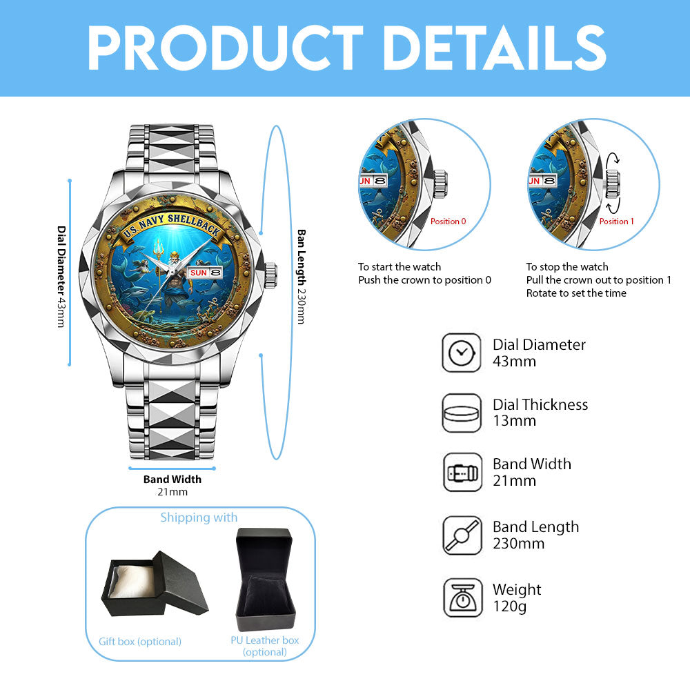 US Navy 250th Alloy Luxury Quartz Watch - MAITM12903