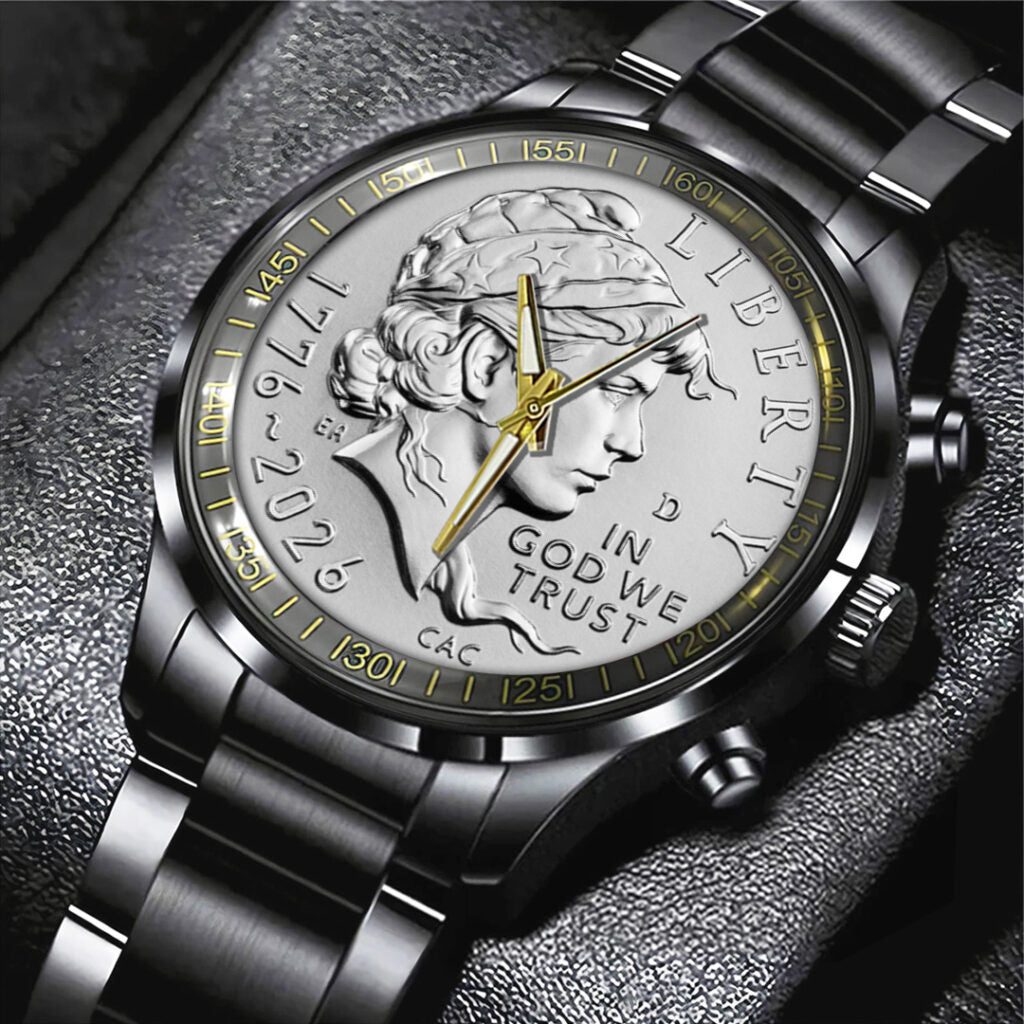 America250 Black Stainless Steel Watch - TANTN21683
