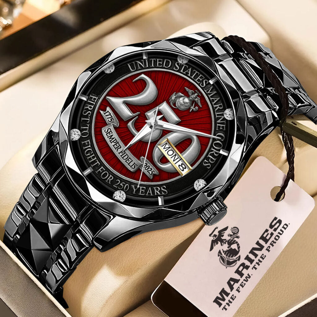 US Marine Corps 250th Anniversary 2025 Alloy Luxury Quartz Watch - TMTHU689
