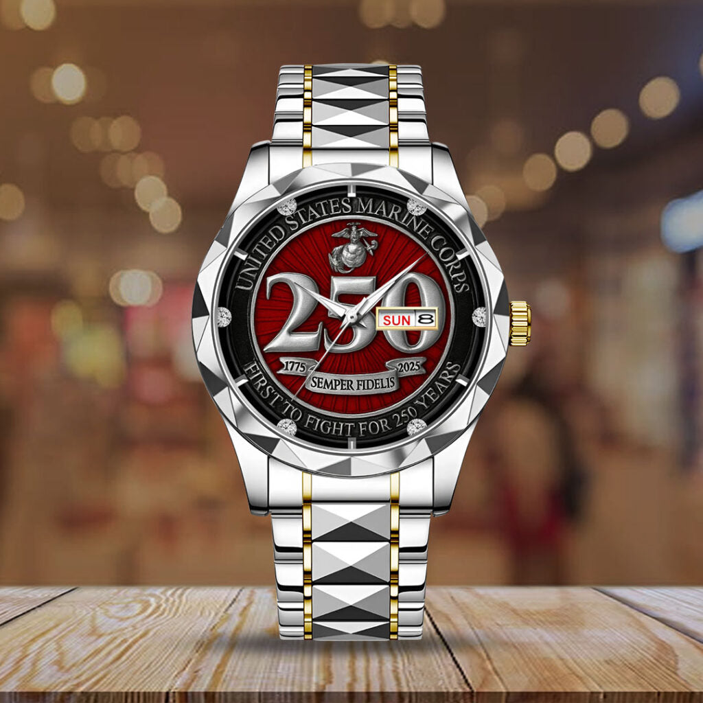 US Marine Corps 250th Anniversary 2025 Alloy Luxury Quartz Watch - TMTHU689