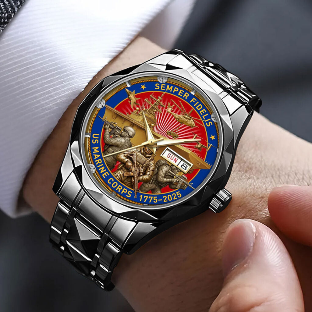 US Marine Corps 250th Anniversary 2025 Alloy Luxury Quartz Watch - TMTHU836