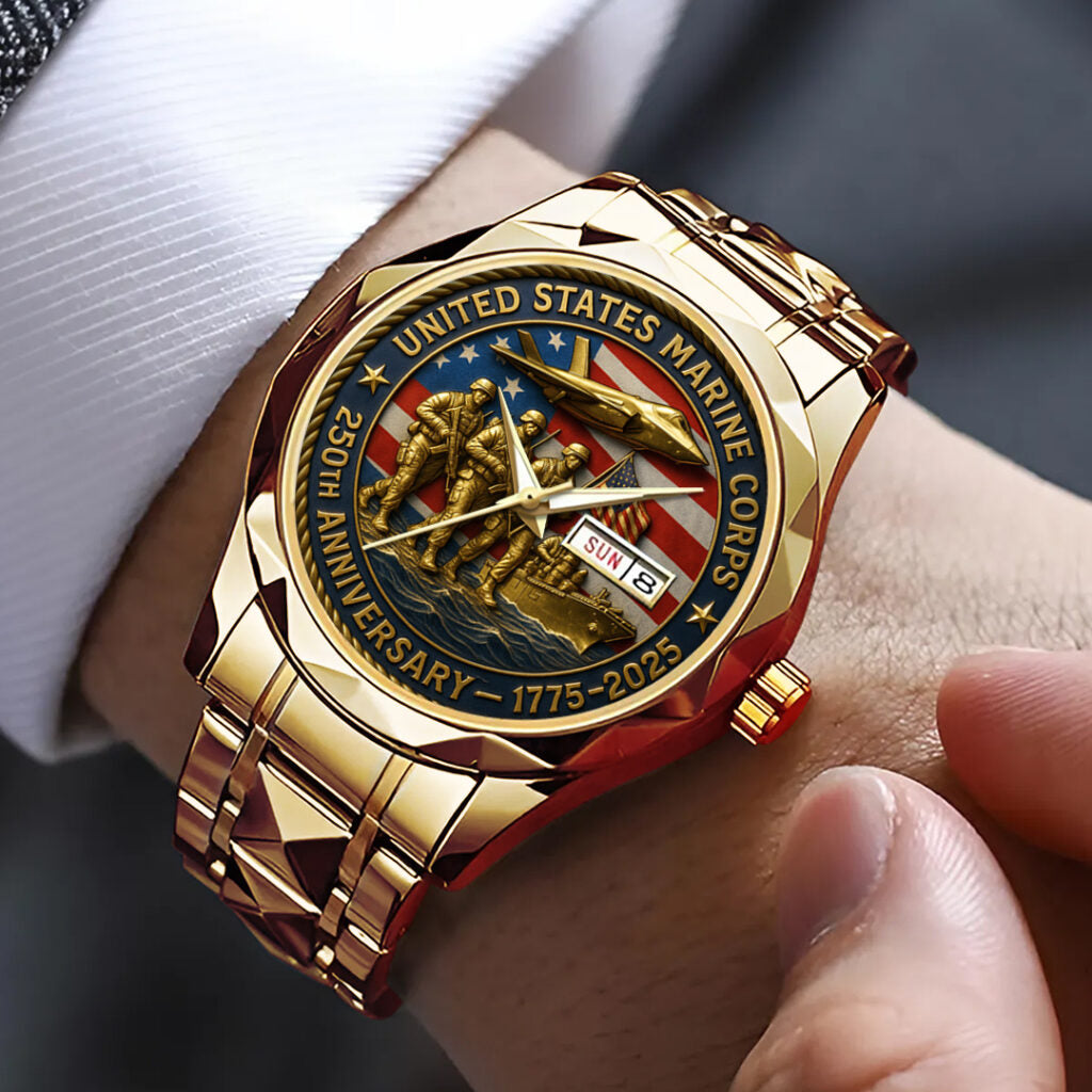 US Marine Corps 250th Anniversary 2025 Alloy Luxury Quartz Watch - TMTHU577
