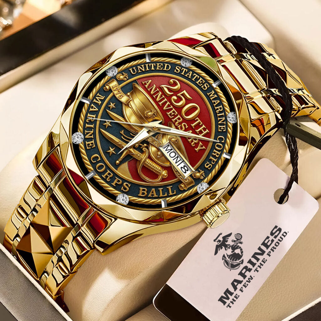 US Marine Corps 250th Anniversary 2025 Alloy Luxury Quartz Watch - TMTHU639