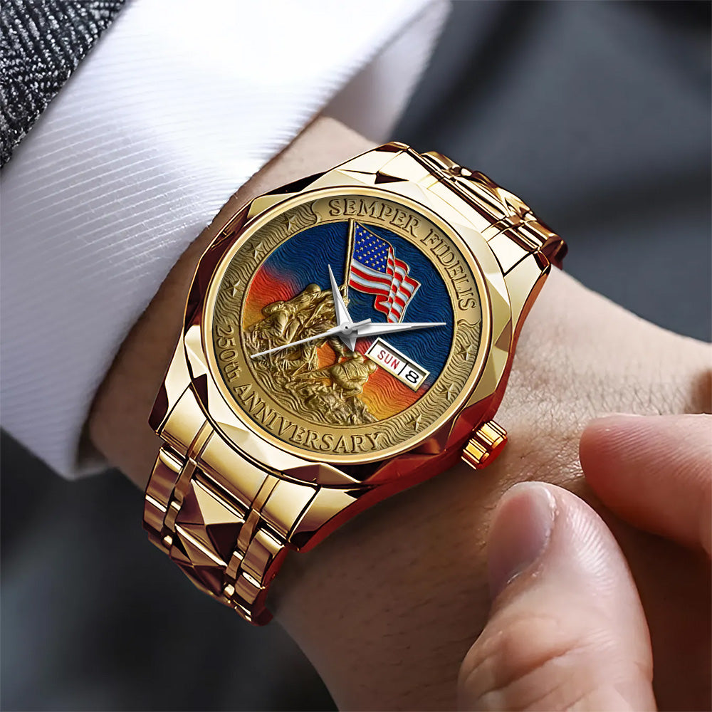 US Marine Corps 250th Anniversary Alloy Luxury Quartz Watch - TANTN17910