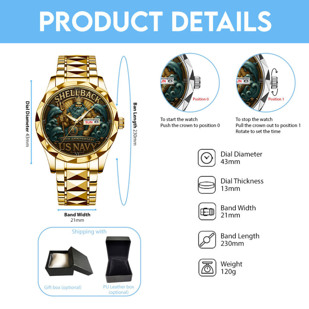 US Navy 250th Anniversary 2025 Alloy Luxury Quartz Watch - TMTHU894