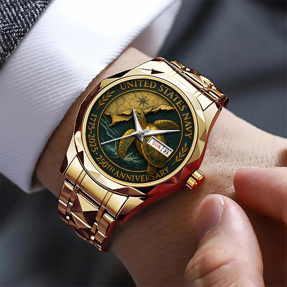 US Navy 250th Anniversary Alloy Luxury Quartz Watch - TANTN17239