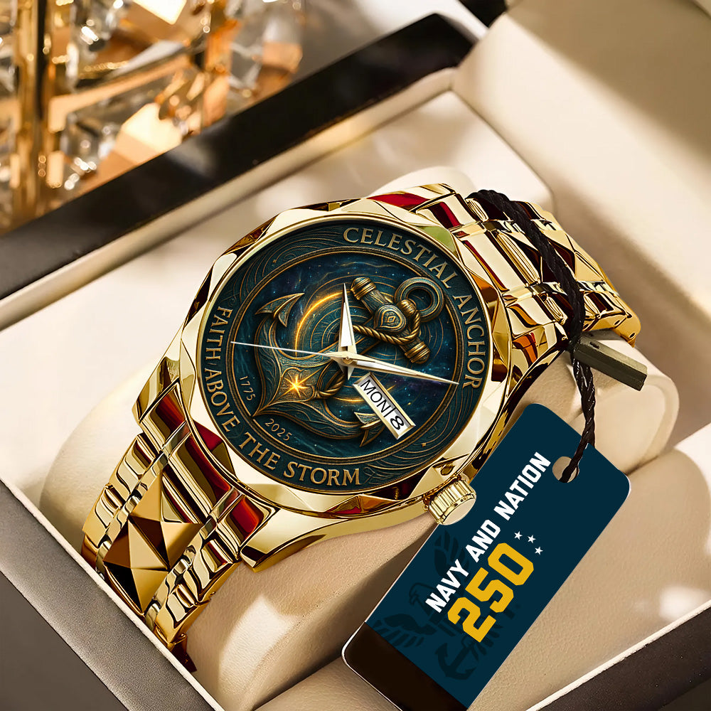 US Navy 250th Anniversary Alloy Luxury Quartz Watch - TANTN17324
