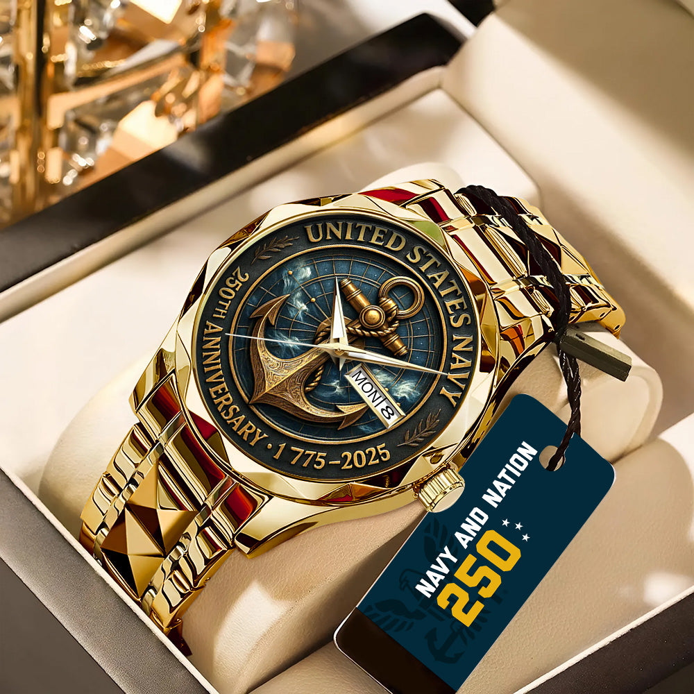 US Navy 250th Anniversary Alloy Luxury Quartz Watch - TANTN17366