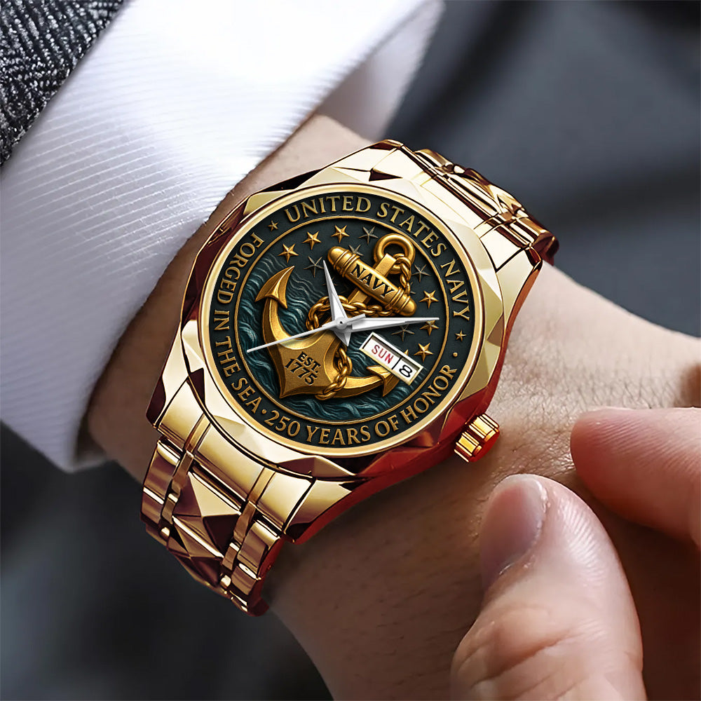 US Navy Alloy Luxury Quartz Watch - TANTN15989