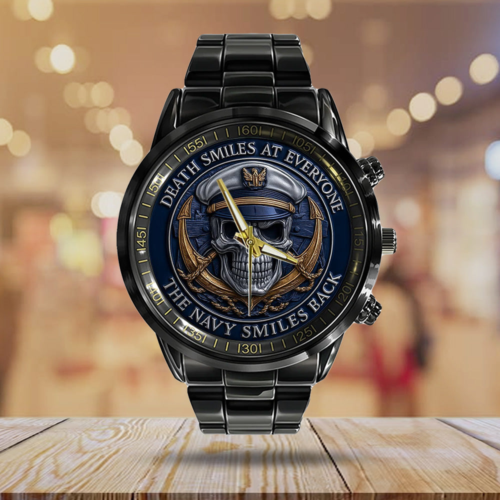US Navy Black Stainless Steel Watch - TANTN15901