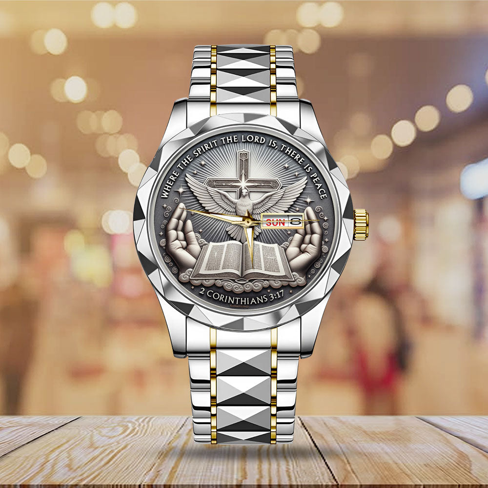 Where The Spirit Lord Is, There Is Peace Alloy Luxury Quartz Watch - TANTN17270