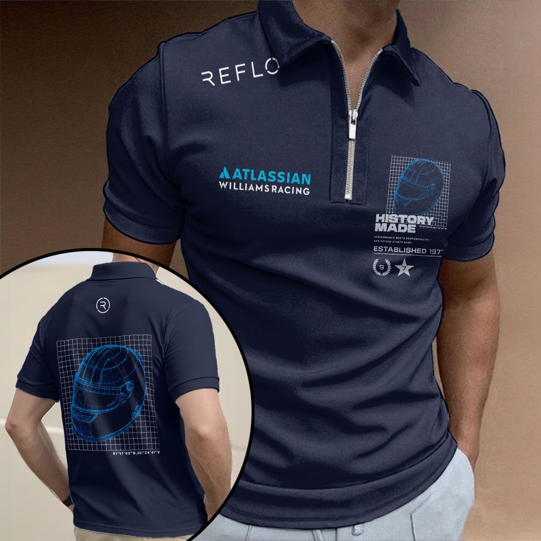 Williams Racing x Reflo Travel Helmet Zip Polo Shirt – GNE4827