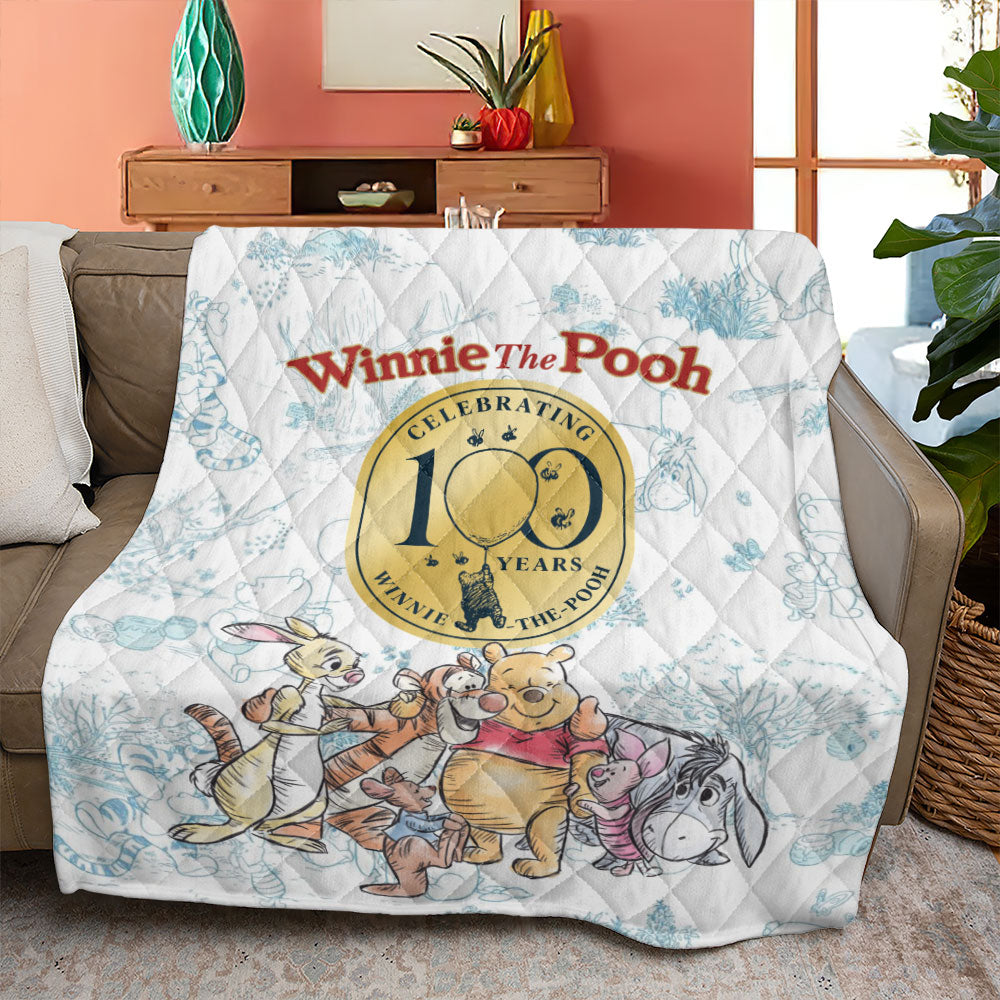 Winnie-the-Pooh 100th Anniversary 2026 Quilt Blanket - TMTHU6151