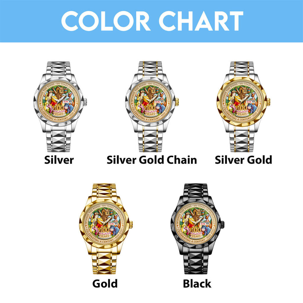 Winnie-the-Pooh 100th Anniversary Alloy Luxury Quartz Watch - HOATT15588