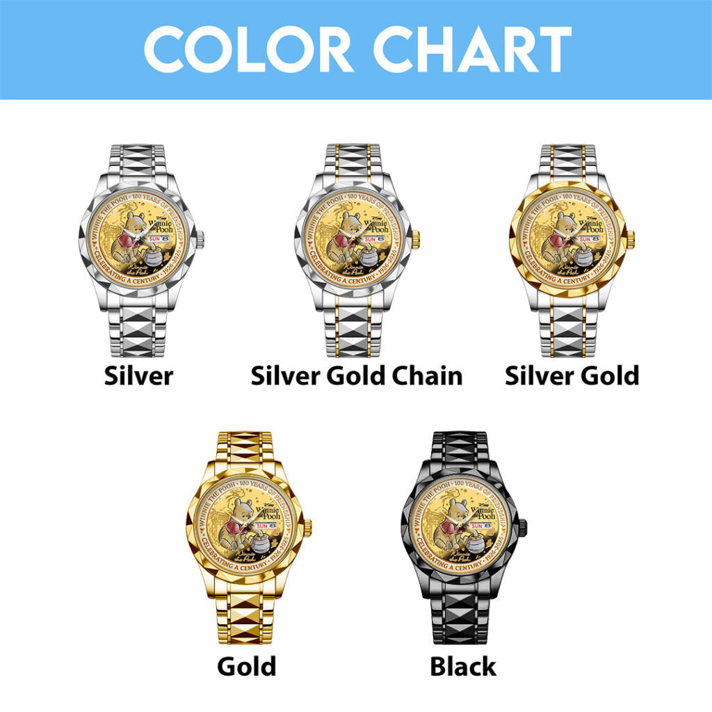 Winnie-the-Pooh 100th Anniversary Alloy Luxury Quartz Watch - HOATT15701