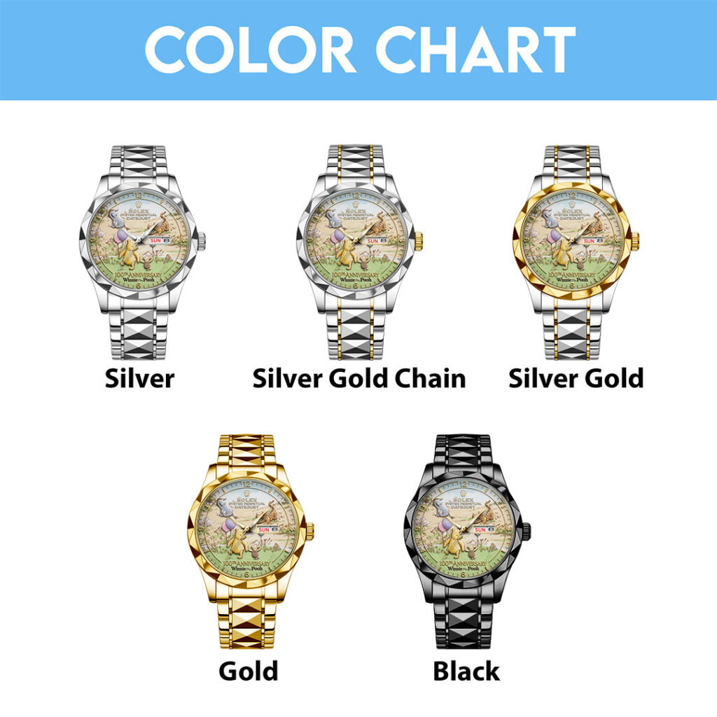 Winnie-the-Pooh 100th Anniversary Alloy Luxury Quartz Watch - TMTHU7591