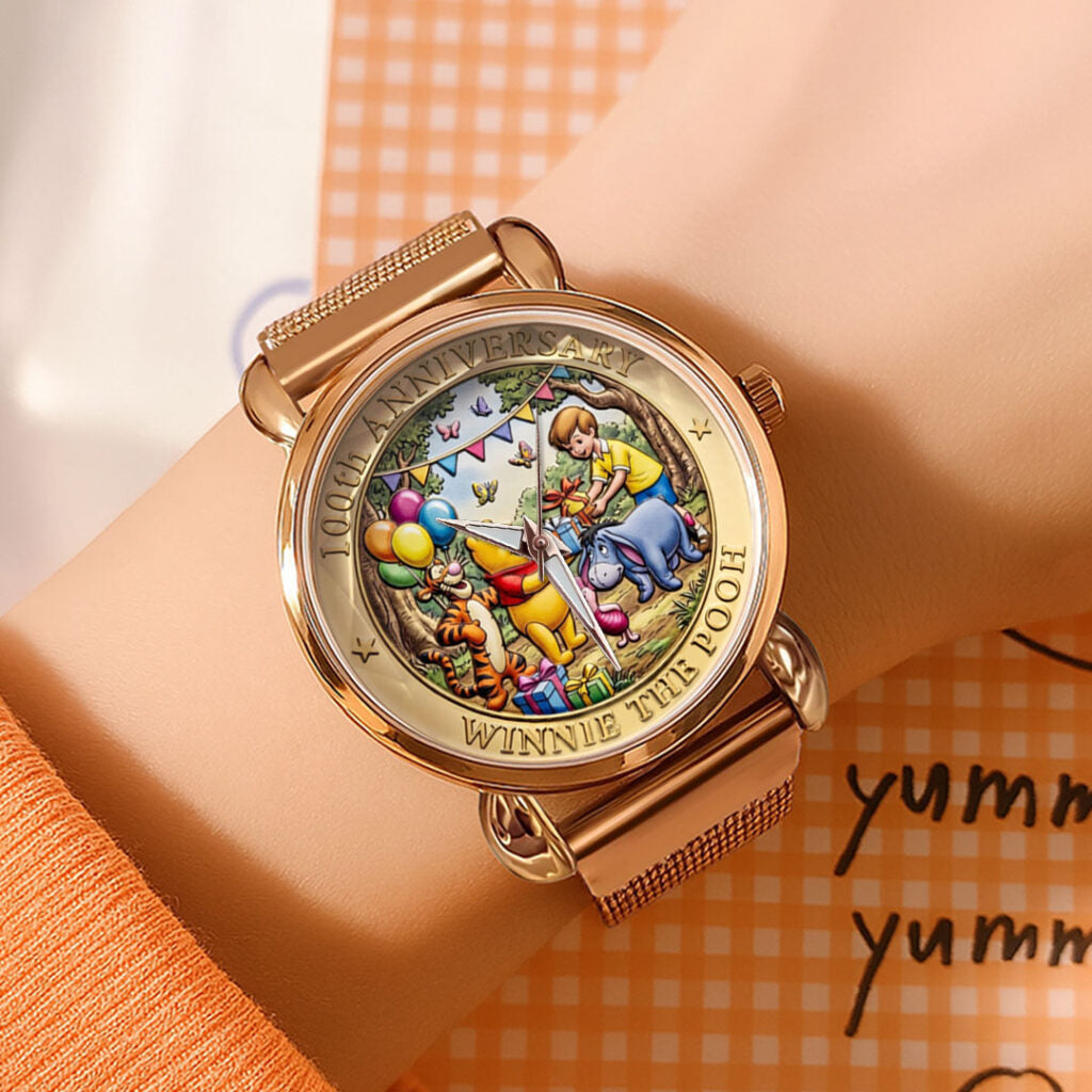 Winnie-the-Pooh 100th Anniversary Mesh Strap Quartz Watch - TMTHU4644