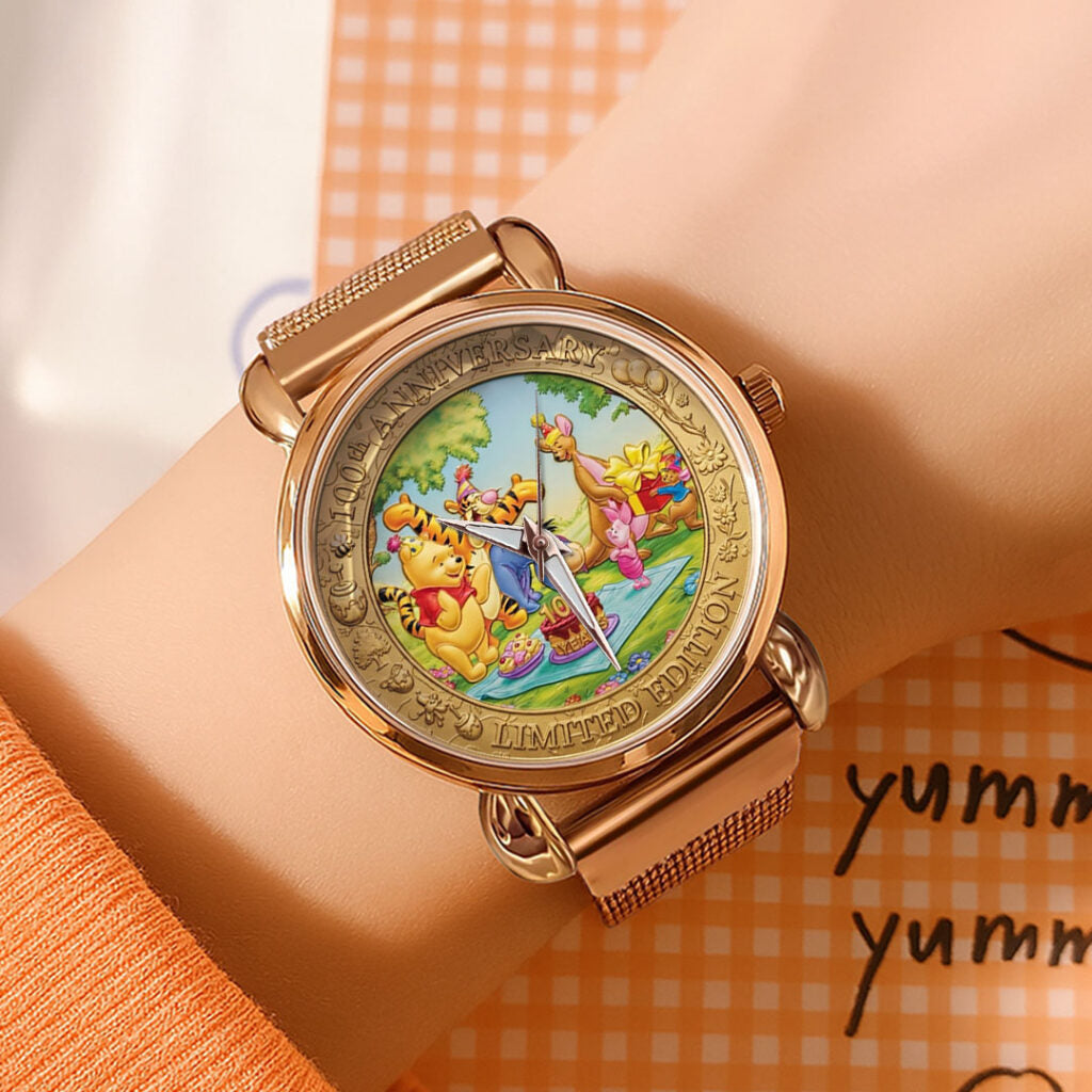 Winnie-the-Pooh 100th Anniversary Mesh Strap Quartz Watch - TMTHU4725