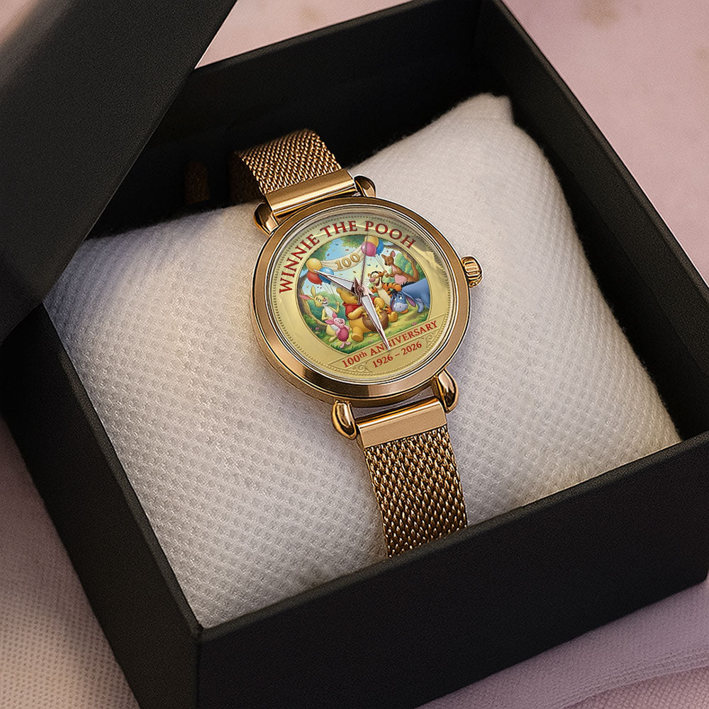 Winnie-the-Pooh 100th Anniversary Mesh Strap Quartz Watch - TMTHU3266