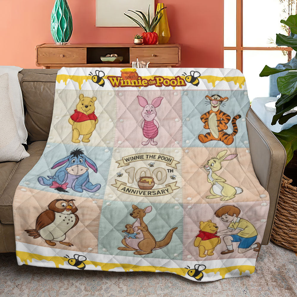 Winnie-the-Pooh 100th Anniversary Quilt Blanket - TMTHU3150