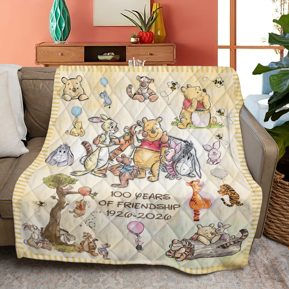 Winnie-the-Pooh 100th Anniversary 2026 Quilt Blanket - MAITM14840