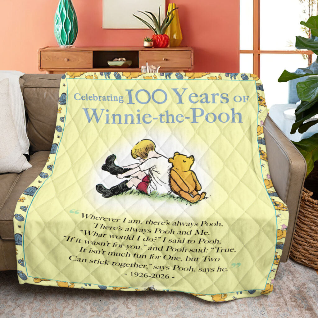 Winnie-the-Pooh 100th Anniversary Quilt Blanket - TMTHU4563
