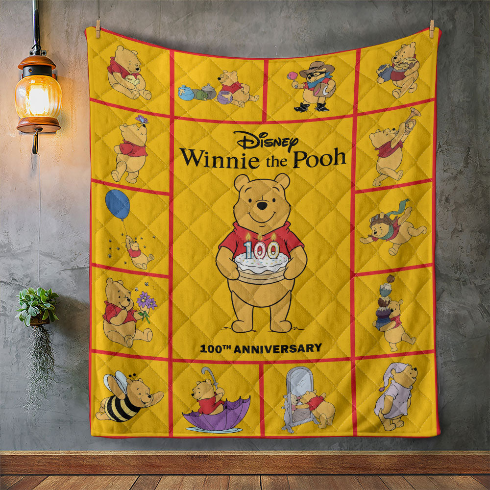 Winnie-the-Pooh 100th Anniversary Quilt Blanket - TMTHU4770