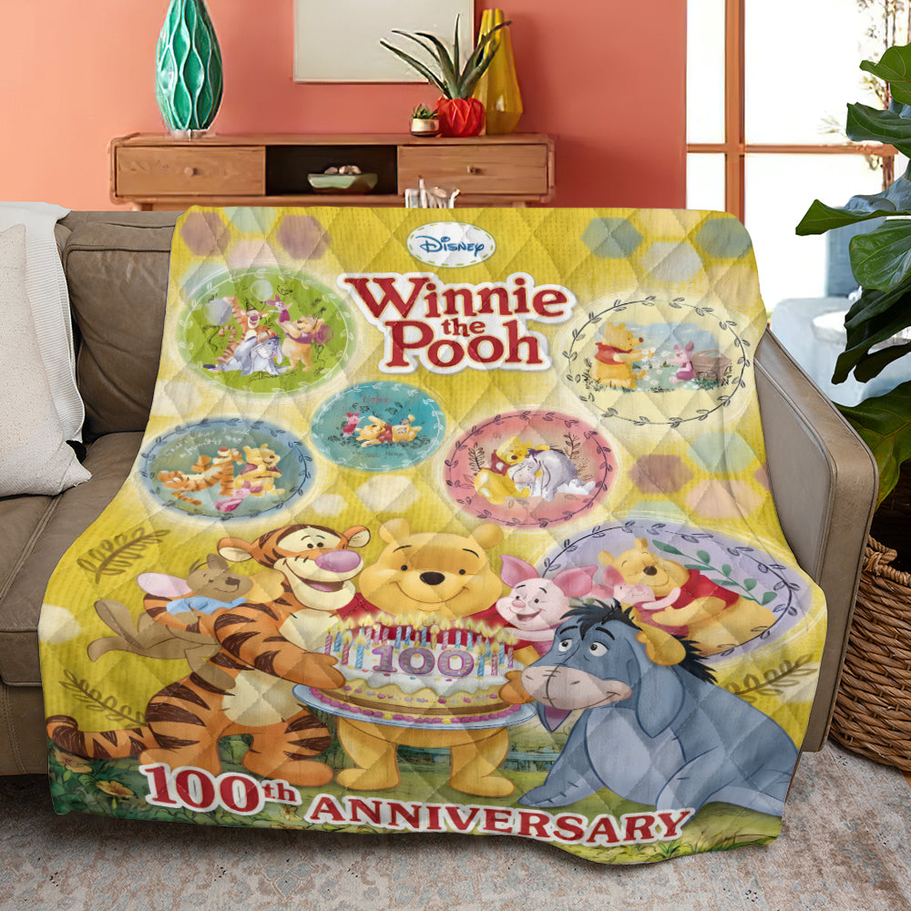 Winnie-the-Pooh 100th Anniversary Quilt Blanket - TMTHU4771