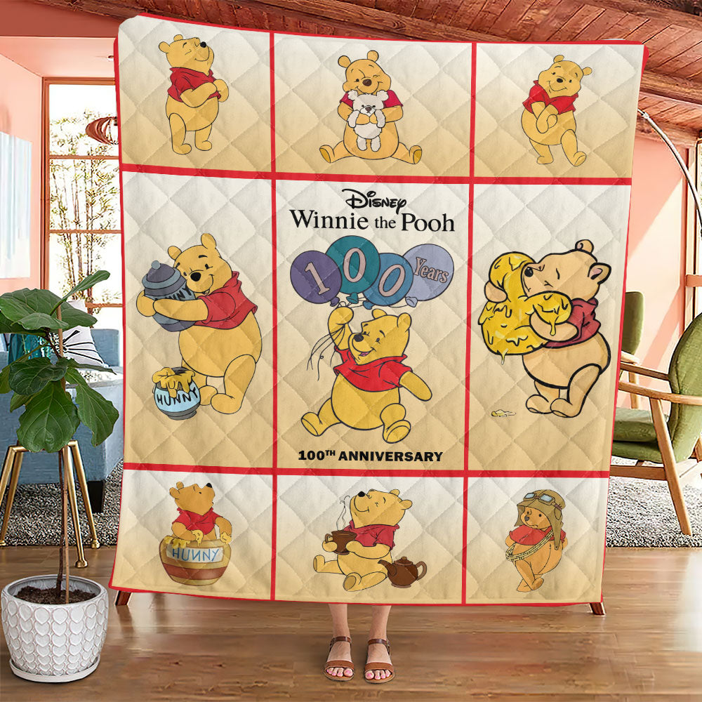Winnie-the-Pooh 100th Anniversary Quilt Blanket - TMTHU4794