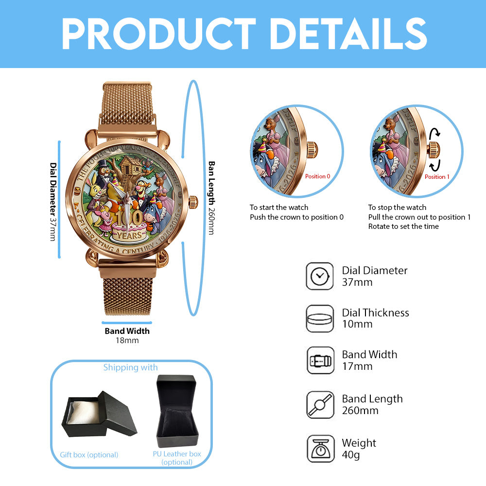 Winnie-the-Pooh 100th Anniversary Mesh Strap Quartz Watch - TANTN20132
