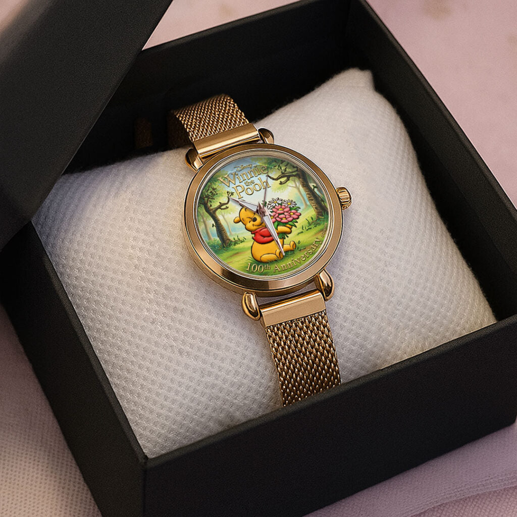 Winnie-the-Pooh 100th Anniversary Mesh Strap Quartz Watch - TMTHU4212