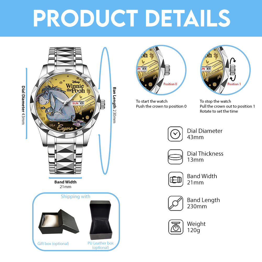 Winnie-the-Pooh x Eeyore 100th Anniversary Alloy Luxury Quartz Watch - TANTN20811