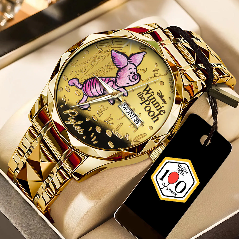 Winnie-the-Pooh x Piglet 100th Anniversary Alloy Luxury Quartz Watch - TANTN20812