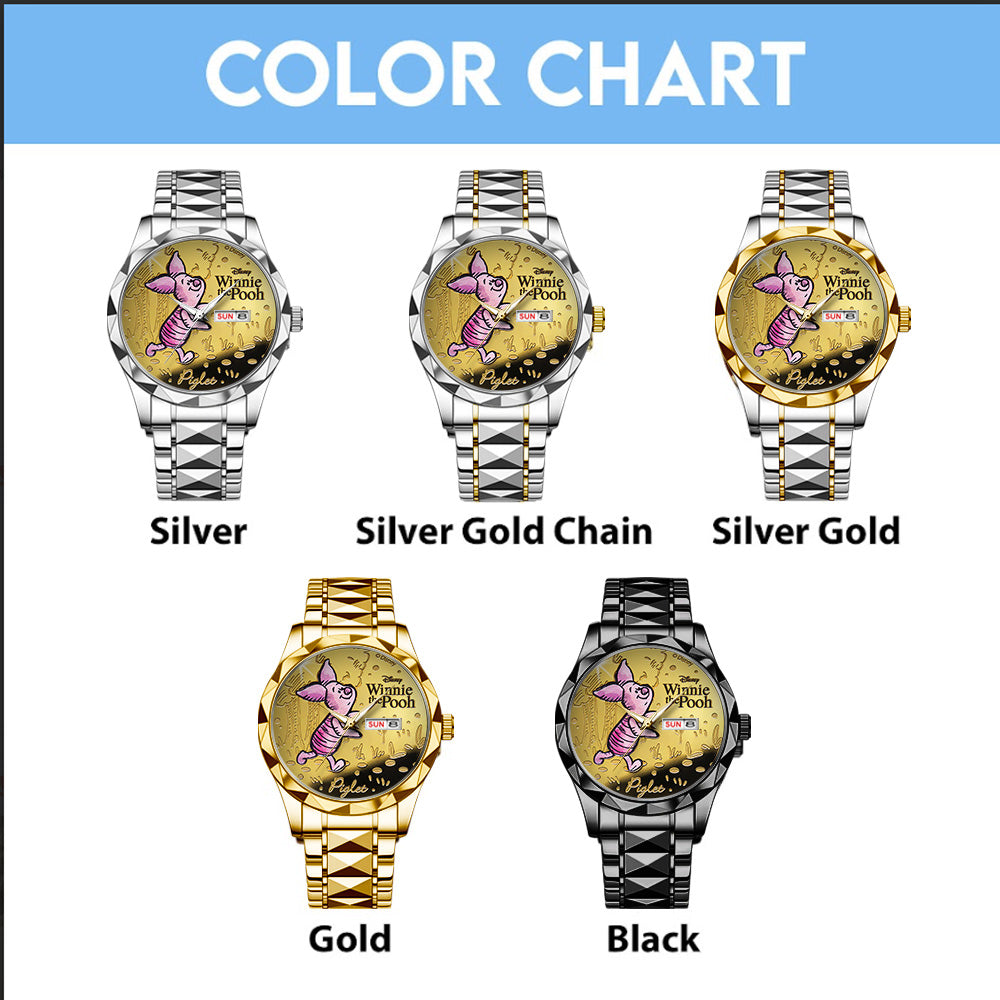 Winnie-the-Pooh x Piglet 100th Anniversary Alloy Luxury Quartz Watch - TANTN20812